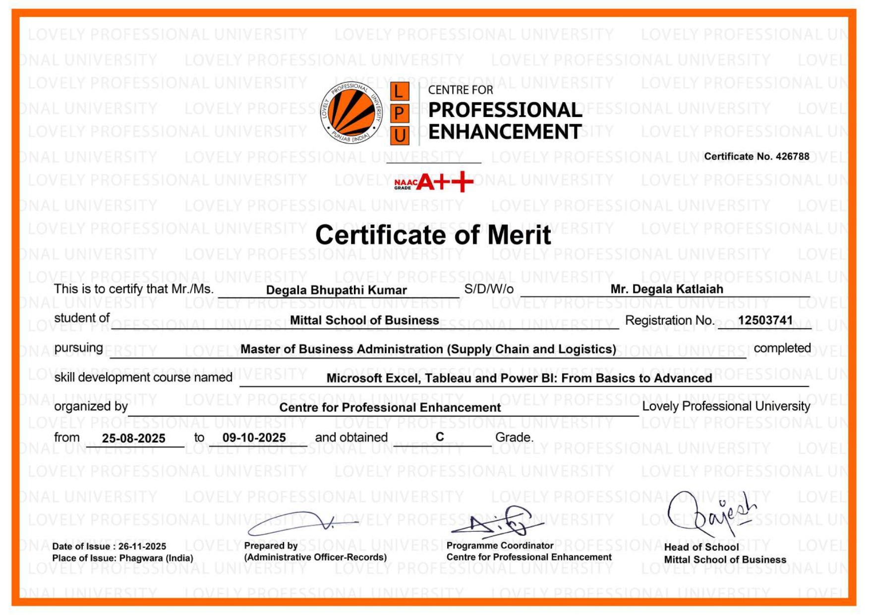 LPU Cert